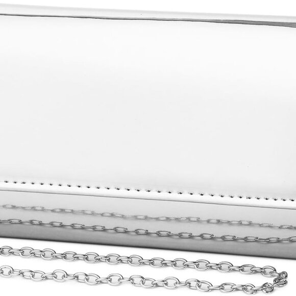 Patent Leather Envelope Clutch for Women Evening Bag with Detachable Chain - Picture 1 of 7